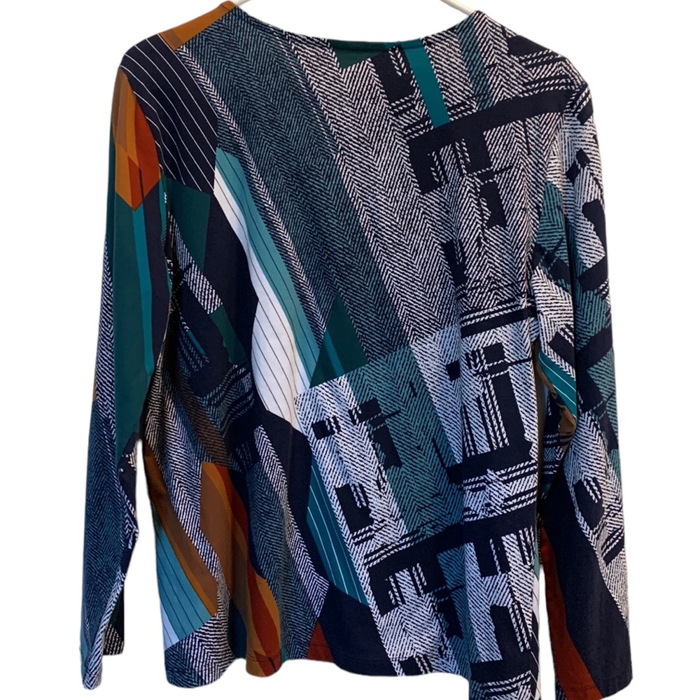 C&B Abstract Long Sleeve Shirt Size Large - Picture 4 of 13